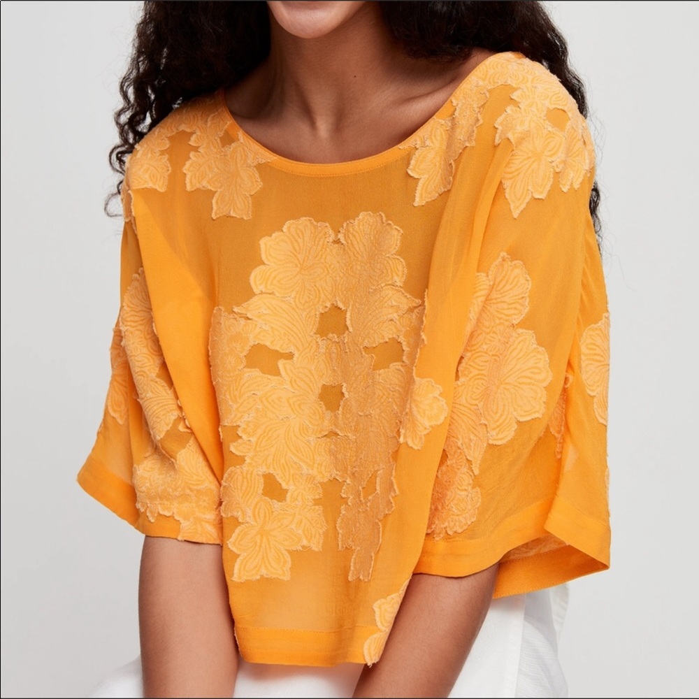 Aritzia Wilfred Blayze Blouse- Yellow- Size S